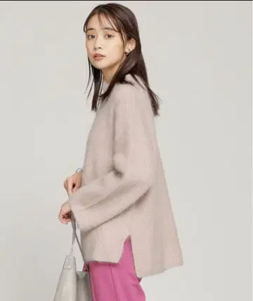 나노 유니버스 워셔블 폭스 립 모크넥 니트 풀오버