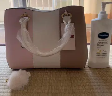 미사용 핑크 화이트 숄더백