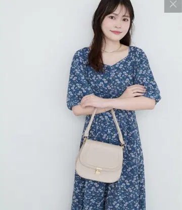 natural couture 벌룬 슬리브 걸리시 원피스