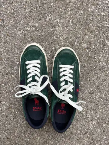 Polo 스웨이드 그린 컬러 스니커즈