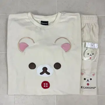 코리락쿠마 돈키 파일 상하의 세트 룸웨어 파자마 화이트 L