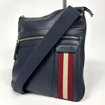 [ 새상품급 ] BALLY 발리 남성용 숄더백 가죽 천연 가죽 네이비