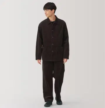 신사 나무 열매에서 만든 카포크 혼방 코듀로이 와이드 팬츠