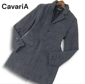 CavariA 체스터 코트 체크 무늬 그레이 계열