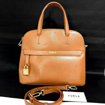 [ F ] 새상품급! FURLA 훌라 파이퍼 핸드백 숄더 브라운