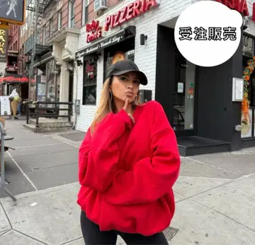 ANELATOKYO 아네라 도쿄 로즈 자수 돌먼 슬리브 맨투맨