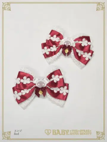 BABY 쿠마쨩 꽃 리본 클립