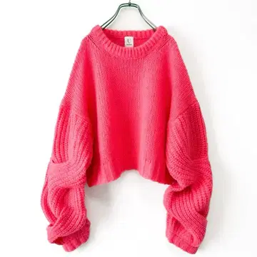 새상품급 U by SPICK&SPAN 울 믹스 니트 모헤어 루즈핏