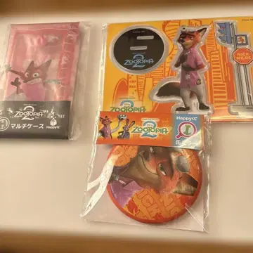 주토피아2 Happy 복권 닉. 아크릴 스탠드 멀티 케이스 캔 거울 세트