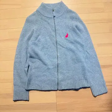 폴 스미스 핑크 로고 집업 스웨터