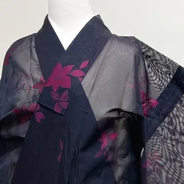 코몬 여름용 이중 비단 꽃 무늬 다크톤 여름 기모노 기모노 012k