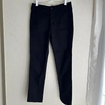 백넘버 블랙 슬림핏 치노 팬츠