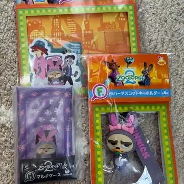 3개 세트 주토피아 피닉 러버 마스코트 키링