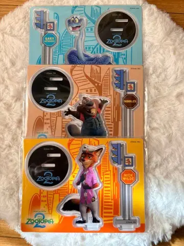 주토피아 happy복권 아크릴 스탠드 G상 3세트 닉 주디