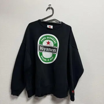 PUNK DRUNKERS Hiyanen 맨투맨 트레이닝복 블랙