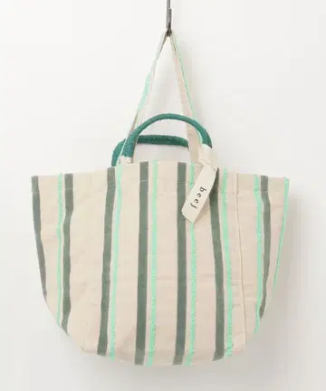 beej*2WAY 스트라이프 자수 토트백