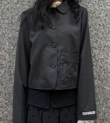 리본 디자인 블랙 자켓 COYSEIO CRAMMY Ciel