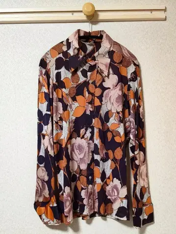 구제 Vintage 70s 플라워 프린트 긴팔 셔츠