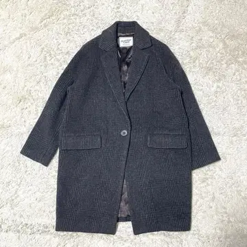 Deuxieme Classe 두지엠 클라세 샤기 체크 코트