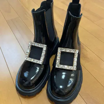 [새상품급] 첼시 부츠 블랙 사이드 고어 23.5cm