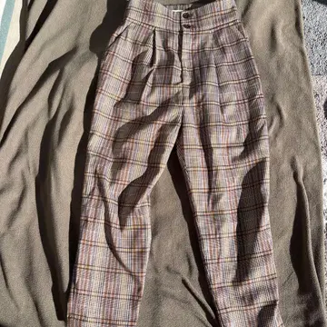 택 포함 새상품 Ray BEAMS 체크 무늬 하이웨스트 슬랙스 사이즈 0