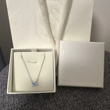 Swarovski 심플 목걸이 파란 스톤