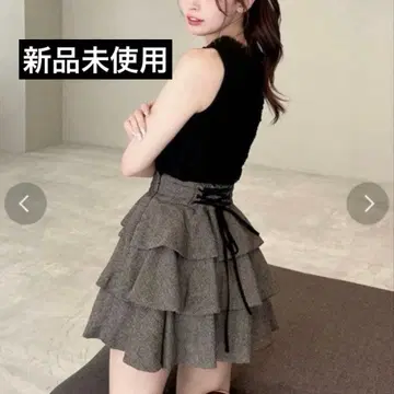 미사용 새상품 RESEXXY 헤임벌룬 프릴 미니 스커트 큐롯 y2k