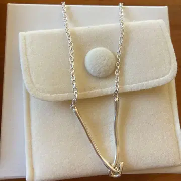 GAGAN 위시본 실버 목걸이