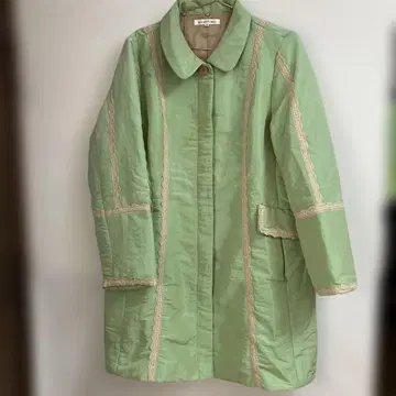 DANAPARIS 레이스 장식 라이트 그린