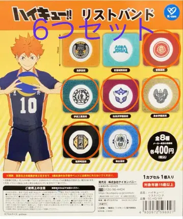 하이큐!! 리스트 밴드 6개 세트
