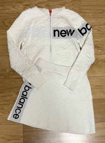 뉴발란스 골프 니트 셋업 스커트 후드티 S