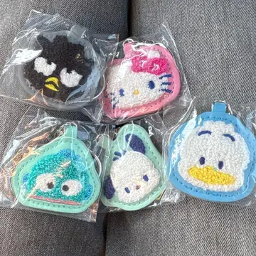 산리오 사가 자수 키링 세트 5개