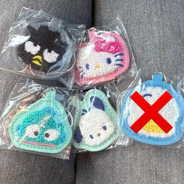 산리오 사가 자수 키링 세트 5개