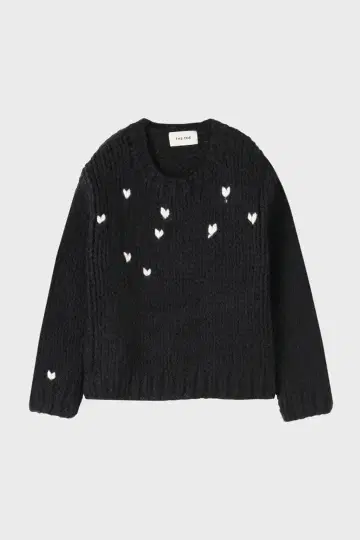 THE TOE Notting-Hill Heart Knit 블랙 S 사이즈