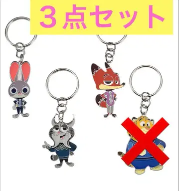 주토피아2 시크릿 키체인 파우버트&닉&주디 3종 세트