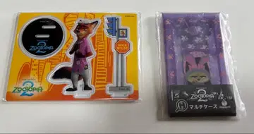 주토피아 해피 복권 G상 아크릴 스탠드 H상 멀티 케이스 2종 세트