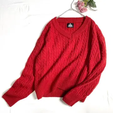 비밍 바이 빔즈 해밀턴 라무스 울 케이블 니트 V넥 긴팔