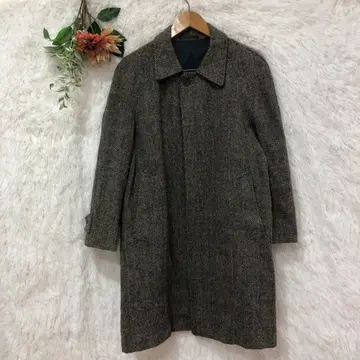 에드몬드 트위드 스텐카라 코트 [ M~L ] 무릎 기장 고급스러움 그레이