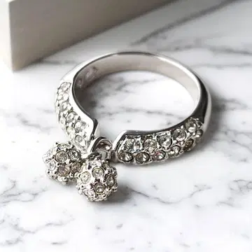 [새상품급] 스와로브스키 반지 링 10호 볼 참