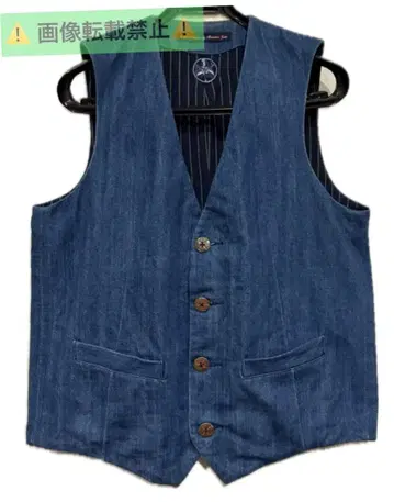 *모모타로 청바지 인디고 베스트 일본제 L