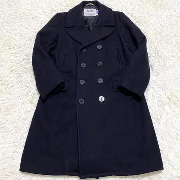 [새상품급 초레어] schott 멜톤 714US 더블 체스터 코트 블랙