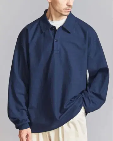 유나이티드 애로우즈 기자 코튼 피케 셔츠