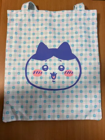 치이카와 체크 무늬 토트백 하치와레