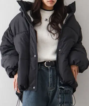 여성용 다운 아우터 자켓 겨울 의류 후드티 블랙