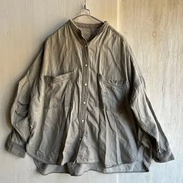 오버 사이즈 그레이 셔츠 긴팔