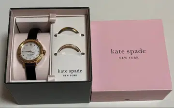 케이트 스페이드 모닝사이드 블랙 가죽 워치 세트