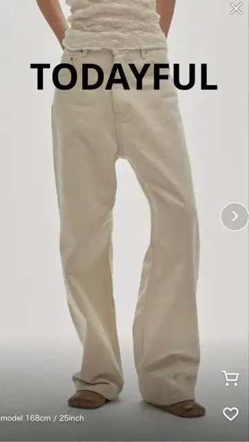 TODAYFUL Cary's Denim 스트레이트 데님 아이보리