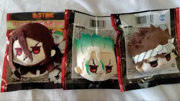 닥터 스톤 페이스 봉제 인형 키링 (시, 센쿠, 크롬)