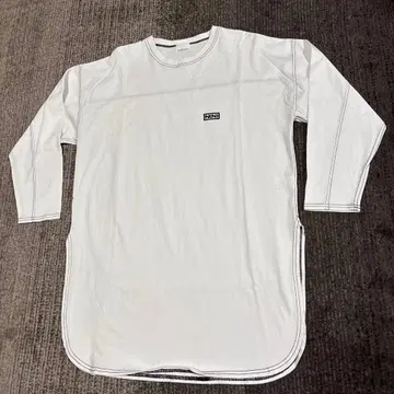 넘버나인 7부 소매 롱 티셔츠 화이트