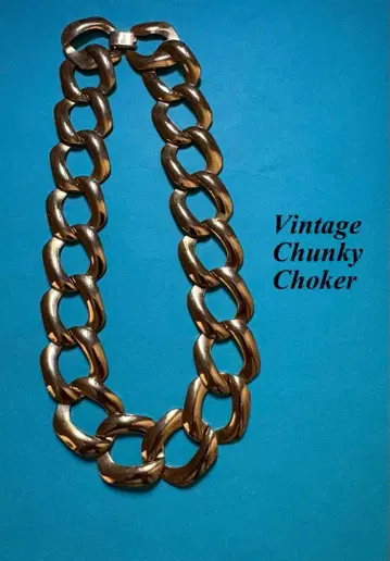 빈티지 골드 컬러 체인 초커